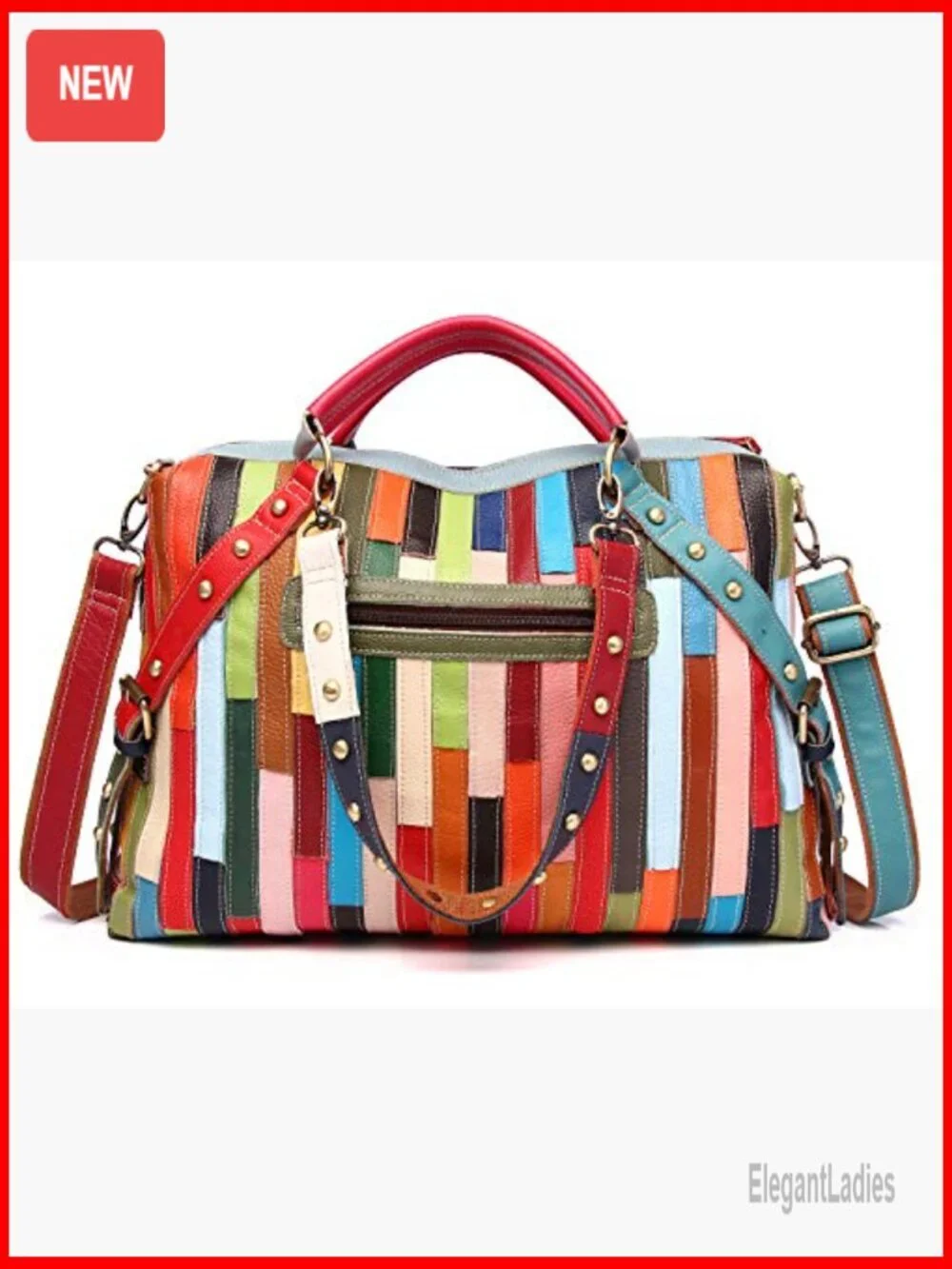 Genuine Leather Tote Hobo Handbag with Detachable Shoulder Strap
